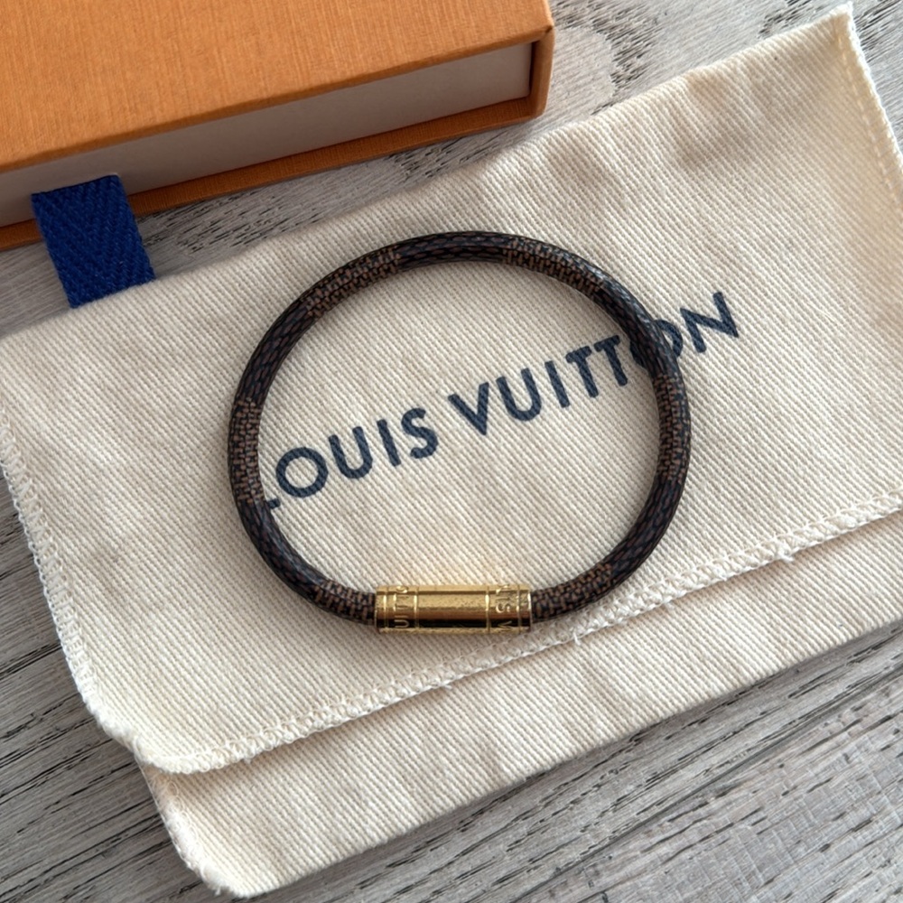 Louis Vuitton Keep It Damier Ebene Canvas Bracelet - Picture 2 of 6